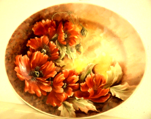 hand painted coffee and t pot