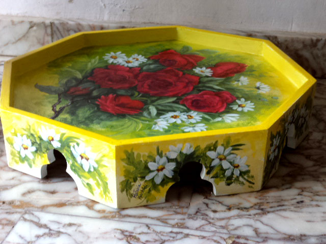 hand painted coffee and t pot