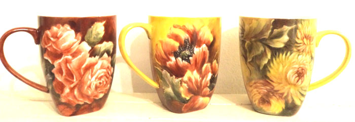 hand painted coffee and t pot